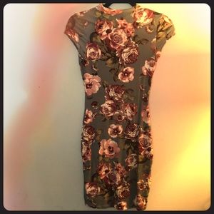 Floral form fitting dress